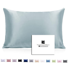 Ravmix Silk Pillowcase for Hair and Skin with Hidden Zipper, Both Sides Silk Pillow Case, 1PCS, Standard 50×75cm, Aqua