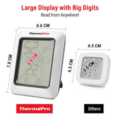 ThermoPro TP50 Digital Thermo-Hygrometer Indoor Room Thermometer with Recording and Climate Indicator for Room, Climate Control Monitor