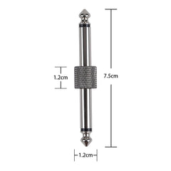 Rayzm Guitar Pedal Patch Connector, 6.35mm (1/4 inches) Guitar Effect Pedal Couplers, Male to Male Straight Plug Adaptor for Guitar Pedal-board Instead of Patch Cable, Pack of 4