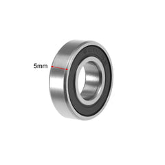 sourcing map 6800-2RS Deep Groove Ball Bearing 10x19x5mm Double Sealed ABEC-3 Bearings 5-Pack