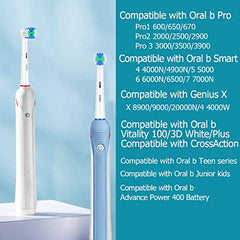 KHBD Toothbrush Head Compatible with Braun Oral B Electric Toothbrush, Precision Replacement Toothbrush Heads for Oral B Pro 600 650 2000 2500 3000,Smart Genius-16 Pack