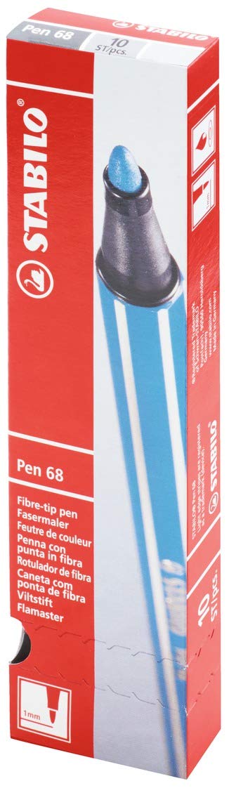 Premium Fibre-Tip Pen - STABILO Pen 68 - Pack of 10 - Lilac 2