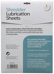 Cathedral Products Pack of 12 Shredder Lubrication Sheets - Great alternative to messy oil