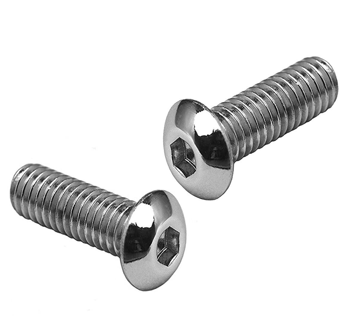 M5 (5mm x 10mm) Hex Socket Button Head Screws - A2 Grade Stainless Steel (Pack of 20)