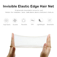 TonJin 50PCS Hair Nets Bun and 10PCS U Shaped Hair Pins Set, 50cm Individual Package Invisible Hair Nets Elastic Edge Mesh and 6cm Hair Bun Pins for Women Girls Ballet Bun Maker Dance(Blonde)