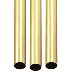 MACHSWON 3 Pcs Brass Round Tube H65 Copper Tubes Pipe 300mm Length 15mm OD 0.5mm Wall Thickness Seamless Straight Pipe Tubing