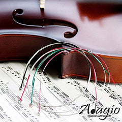 Adagio Pro - Violin Strings - 4/4 Classic Silver Violin String Set/Pack With Ball Ends For Concert Tuning. Expert to Beginners.