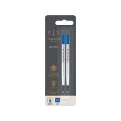 Parker Rollerball Pen Refills   Medium Point   Blue QUINK Ink   2 Count