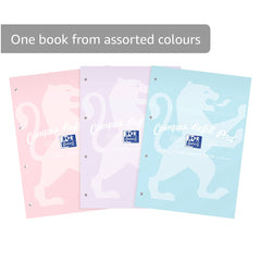 Oxford Campus Lined Paper A4 Refill Pad, Headbound 140 Pages, Pastel Colour, Single Notepad