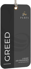 Greed Disposable Card Freshener for Men   Car Scents Air Freshener with Greed Fragrance   Strong Car Perfume Air Freshener with Odour Eliminating Technology   Greed by Perfa