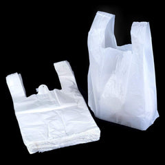 White Vest Style Plastic Carrier Bags - 13 x 19 x 23 - (1 box = 100 bags) - HEAVY DUTY by N / A