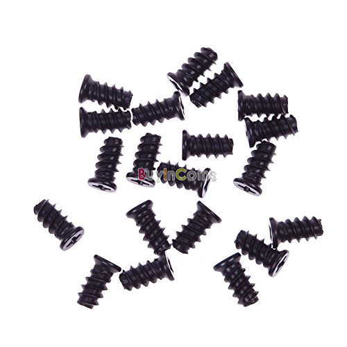 FEVERWORK 20Pcs Computer PC Case Cooling Fan Mount Screws Black For Fans 60mm 80mm 120mm