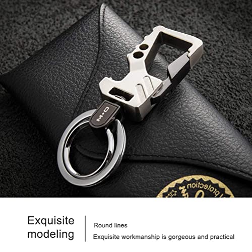 nuosen 2 Pcs Keychain, Car Key Chain Metal Keyring Bottle Opener Keychain for Men