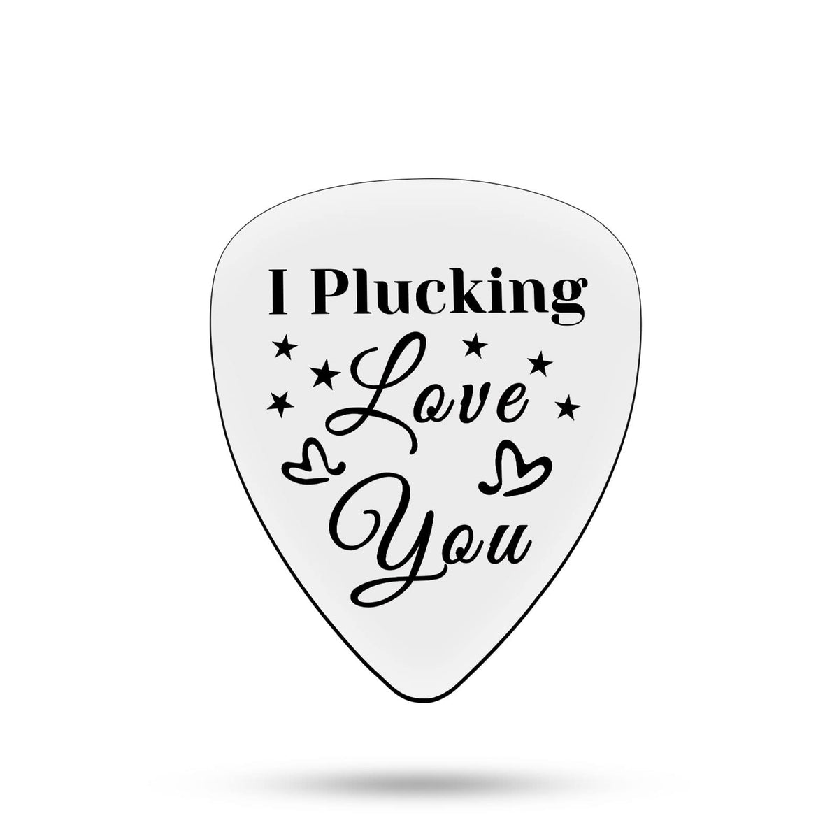 Stainless Steel Guitar Pick I Plucking Love You Guitar Pick Anniversary Present for Him Men Musical Guitar Player Keyring Gift for Husband Boyfriend Fiance Dad Valentine Christmas Birthday Gift