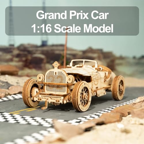 ROWOOD Car Wooden Model Kits for Adults to Build, 3D Wooden Puzzle Car, Vehicle Building Kits, DIY Crafts Kit, Creative Gift for Christmas