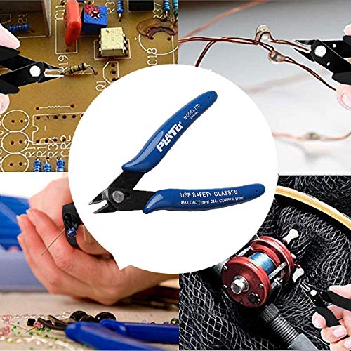 nuosen Wire Cutter, Craft Wire Precision Electrical Cable Cutter Cutting Plier Side Snips Flush Cutter Diagonal Pliers Cutting Pliers Tool for Coil Making, Home DIY Jewelry