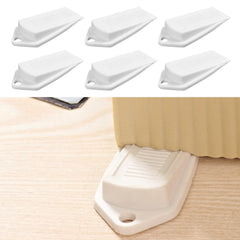 Pack of 6 Door Stop,Door Wedges,an-ti-Skid, Durable,Heavy Duty Rubber Door Stoppers,Door Stopper Rubber Wedge Stoppe for Homes,Offices,Schools and Shops(White)