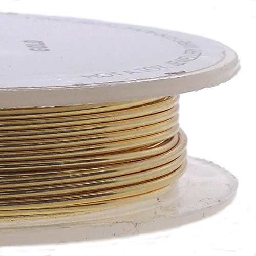 0.4mm (26 Gauge) x 20m Gold Colour Non-Tarnish Craft Wire for Jewellery, Wire Wrapping, Sculpting, Hobby Craft, Wire Modelling