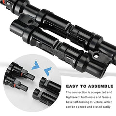 SARONIC Solar Panel Connectors T Branch Y Connectors Cable Coupler Combiner in Pair MMFandFFM IP67 Waterproof for Parallel Connection between Solar Panels and Photovoltaic Systems