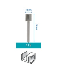 Dremel 115 Milling Cutting Bits in 2-Pack Accessory Set - 2 Cylinder-shaped High-Speed Cutters with 7.8mm Working Diameter