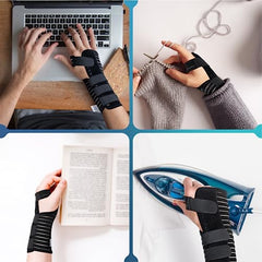 Actesso Breathable Wrist Support Brace Splint - Ideal for Carpal Tunnel, Sprains, and Tendonitis (Black, Medium Left)