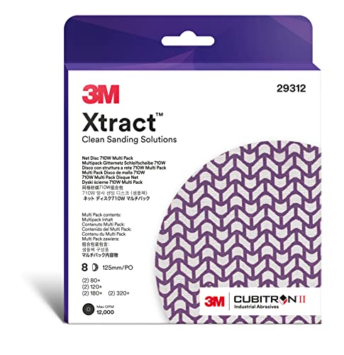 3M Xtract CubitronII Net Disc 710W, 29312, 2x80and, 2x120and, 2x180and, 2x320and, 125 mm x NH, Job Multi-pack