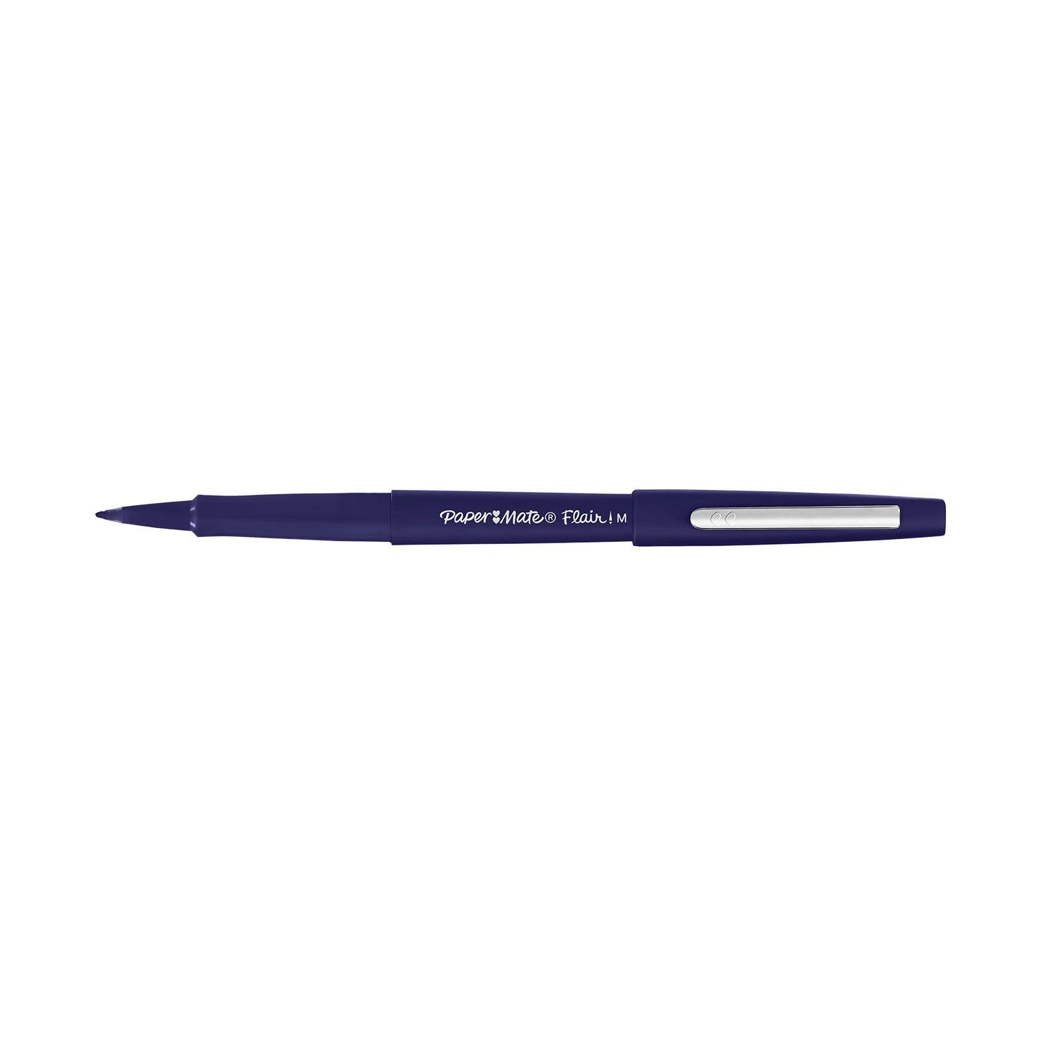 Paper Mate Flair Felt Tip Pens   Medium Point (0.7mm)   Navy Blue   12 Count