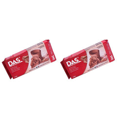 DAS Terracotta Air-Hardening 500g Modelling Clay, Ideal for Professionals & Hobbyists (Pack of 2)