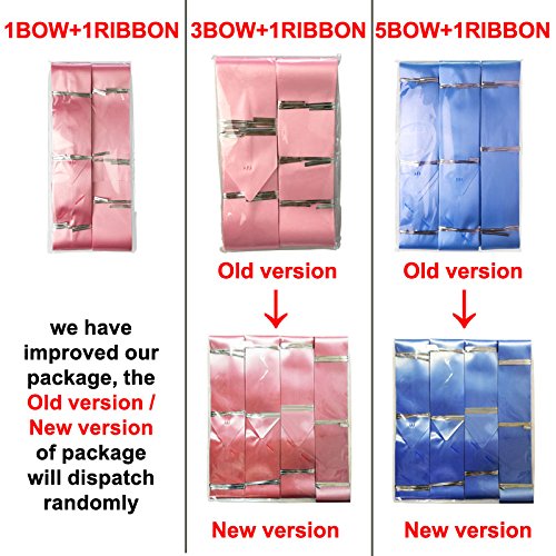 Time to Sparkle 1 Bow and 7M Ribbon Wedding Car Ribbon Decoration Kit Wrapping Large Bow (Cerise)