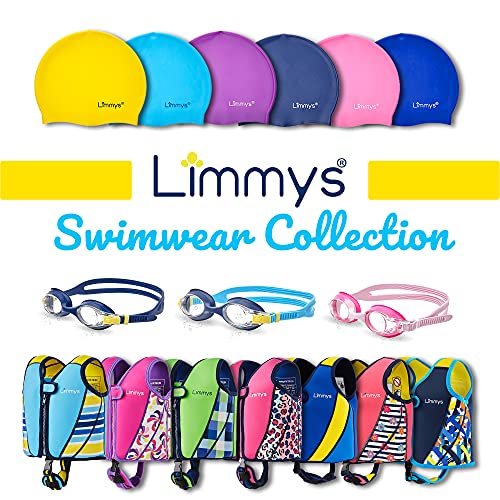 Limmys Kids Swimming Cap - 100% Silicone Kids Swim Caps for Boys and Girls - Premium Quality, Stretchable and Comfortable Swimming Hats Kids- Available in Different Attractive Colours (Yellow)