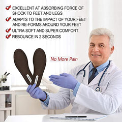 LARGERED Memory Foam Insoles for Men&Women,Cushioning Comfort Shoe Inserts for Work Boots,Walking Boots,Ladies Trainers,Sports Running Shoes,Sneakers,Replacement Support Pads, Brown-W EU36/UK3