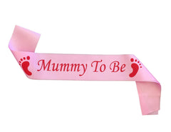 Mummy to Be Sash Pink, Satin Baby Shower Decorations, Gifts for Her, Sash Bundles Daddy - Big Sister - Grandma - Nanny - Auntie to Be Sash, 3 Colours (Pink, Blue, White)