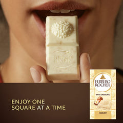 Ferrero Rocher White Chocolate Bar, Movie Night Snacks, Chocolate Gift with Crunchy Whole Hazelnut and Cocoa Filling, 90g