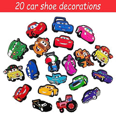 KODAA Car Shoe Charms Accessories Clog Shoes Decorations Cute Durable Water Proof Shoe Decoration PVC Shoe Charms Clog Car Shoes Decorations Car Shoe Accessories 20pcs