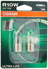 OSRAM ULTRA LIFE R10W halogen tail light, number plate light, parking and position light, 5008ULT-02B, 12 V passenger car, double blister (2 unit)