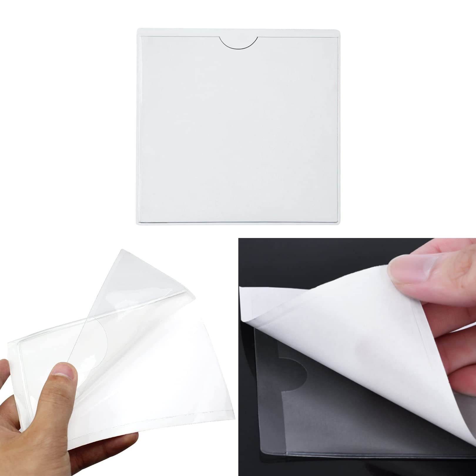 5PCS Car Permit Holder,Windscreen Card Holder Parking Permit Holders,Self Adhesive Car Permit Holders,Windscreen Card Holder Clear Ticket and Note Holders for Car,Van,Caravan Windscreen(105X105mm)