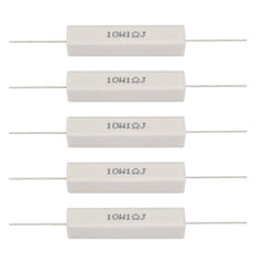 Topiky Cement Resistors, 10Pcs/Pack 10W 1 Ohm Speaker Divider Resistor Kit Speaker Divider Cement Resistor (1 ohm)