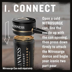 Guinness Draught Nitrosurge Device, Stout Beer, Perfect Pub Pour at Home, Rich Smooth Head & Sweetness of Malt Balanced with Hops, Cans Sold Separately, Device Only