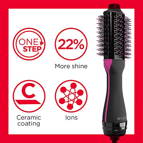 Revlon One-Step Hair dryer and Volumiser mid to short hair (One-Step, 2-in-1 styling tool, IONIC and CERAMIC technology, smaller oval design, multiple heat settings) RVDR5282UKE