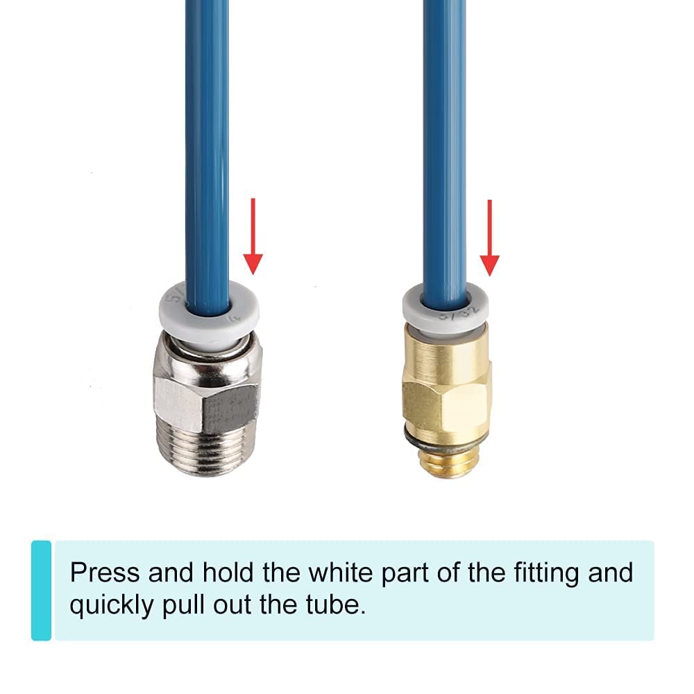 Creality Official Pneumatic Joint Connector PC4-M6 and PC4-M10 Pneumatic Fitting, Bowden Tube Coupler for 3D Printer Bowden Extruder of Ender 3/3 Pro/3 V2/3 Max/3 Max Neo, Ender 5/5 Pro/5 Plus