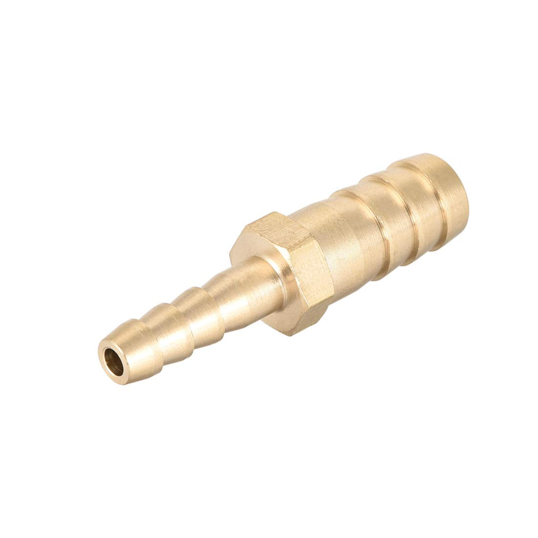 sourcing map Straight Brass Barb Fitting Reducer, Fit Hose ID 10mm to 6mm