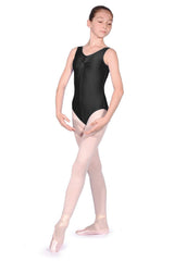 Roch Valley Sheree Nylon/Lycra Leotard Black Age 11-13 146-152cm (3A)