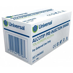 Universal Uni-Wipe Alcotip Swabs with 70% IPA (Box of 100)