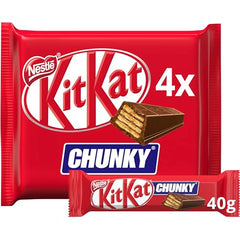 KitKat Chunky Milk Chocolate Bar Multipack, 4 x 40 g