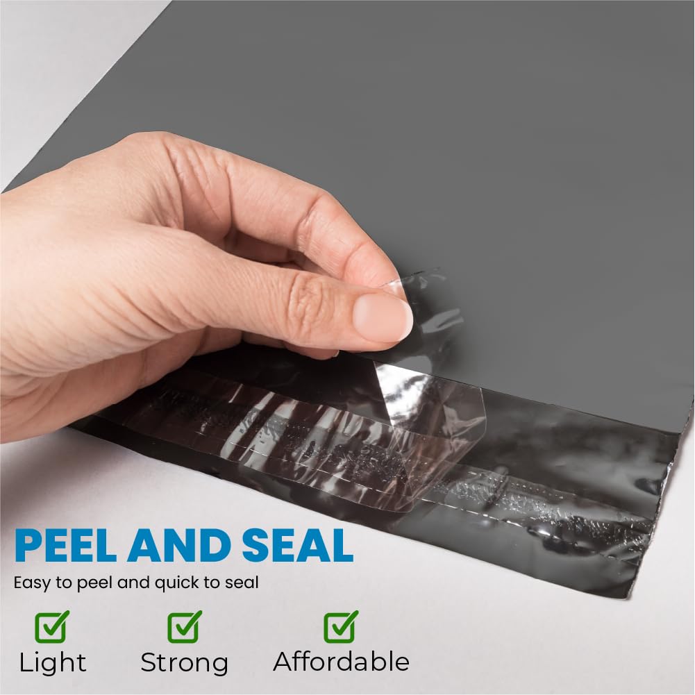 UK SUPPLIES 100 Grey Mailing Bags 300x350mm With Waterproof & Strong Self Seal Strip Ideal For Posting & Packaging   Large Mailing Bag   Postage Bags   Mailing Bags For Clothes (12 x 14 Inch, 100)