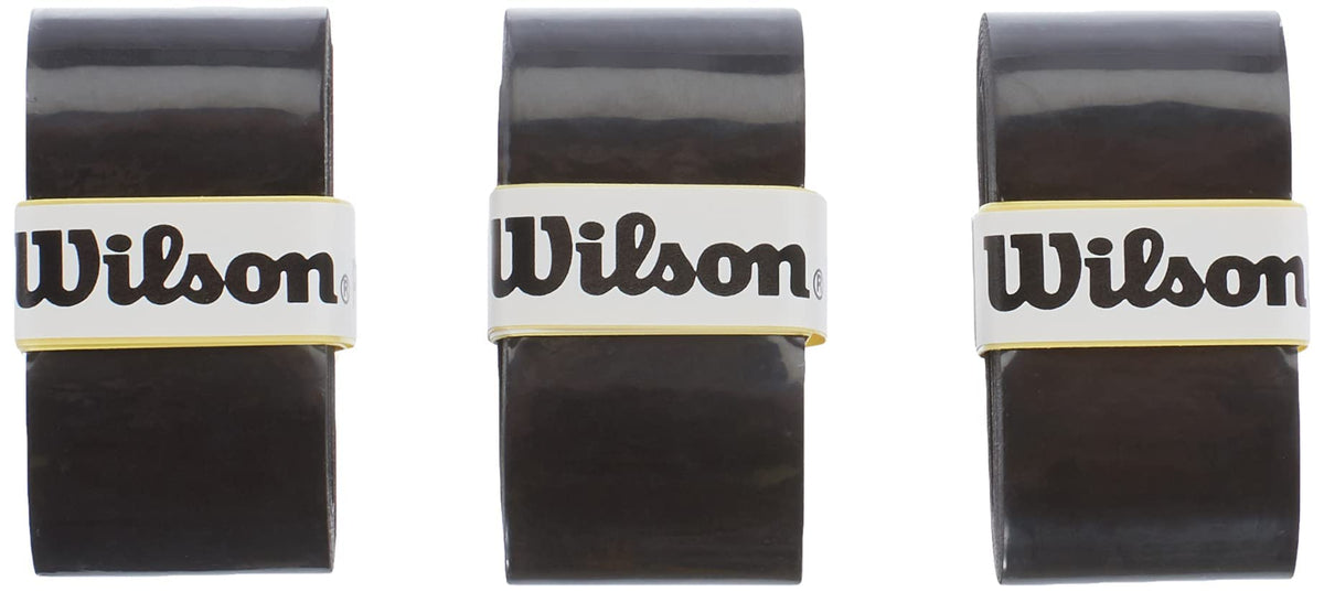 Wilson Unisex Pro Comfort Tennis Racket Overgrip, Black, Pack of 3 UK