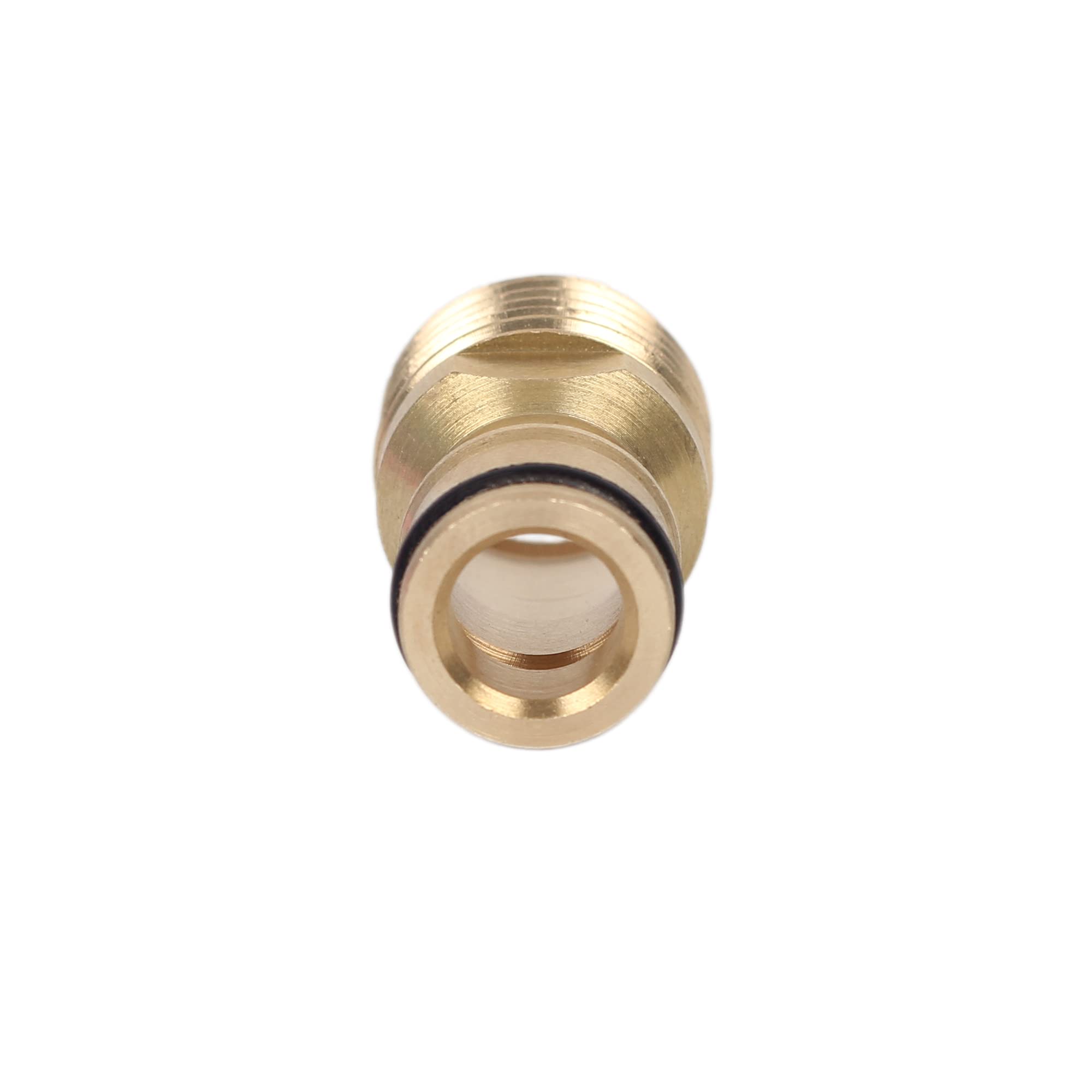 2 Pack Brass Garden Hose Tap Connector,1/2 inch Brass Male Threaded Tap Connector for Hose Pipe,Copper 1/2 inches BSP Hose Connector Male Watering Fittings for Threaded Faucet Adapter Quick Connector