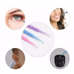 Botanique 200pcs Micro Applicator Brushes, Disposable Eye Extension Brushes, Micro Make Up Mascara Brushes, Oral and Dental, Colour Pink