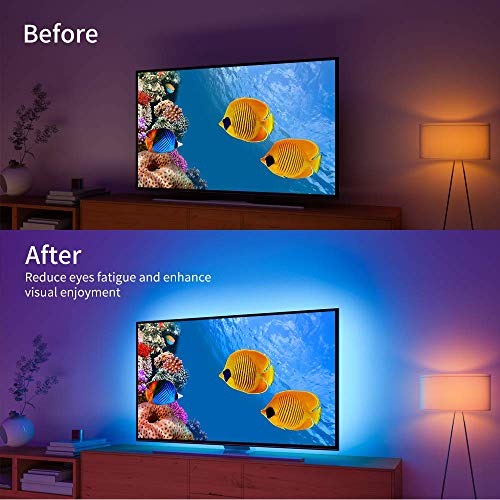 Govee TV LED Backlight with App Control, RGB LED Strip Light, USB Powered, Adjustable Lighting Kit for 40-60in TV, ‎Computer, ‎Monitor (4pcs x 50cm)