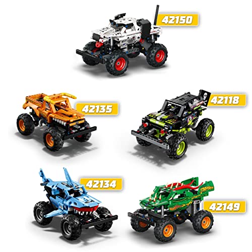 LEGO Technic Monster Jam Monster Mutt Dalmatian, Truck Toy for Boys and Girls Aged 7 Plus, 2in1 Pull Back Racing Toys, Birthday Gift Idea 42150